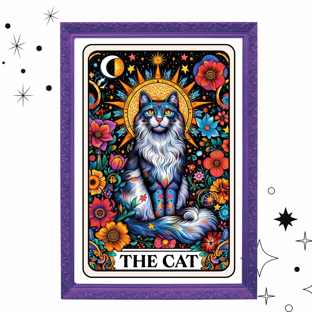 The Cat Tarot Card Art Print