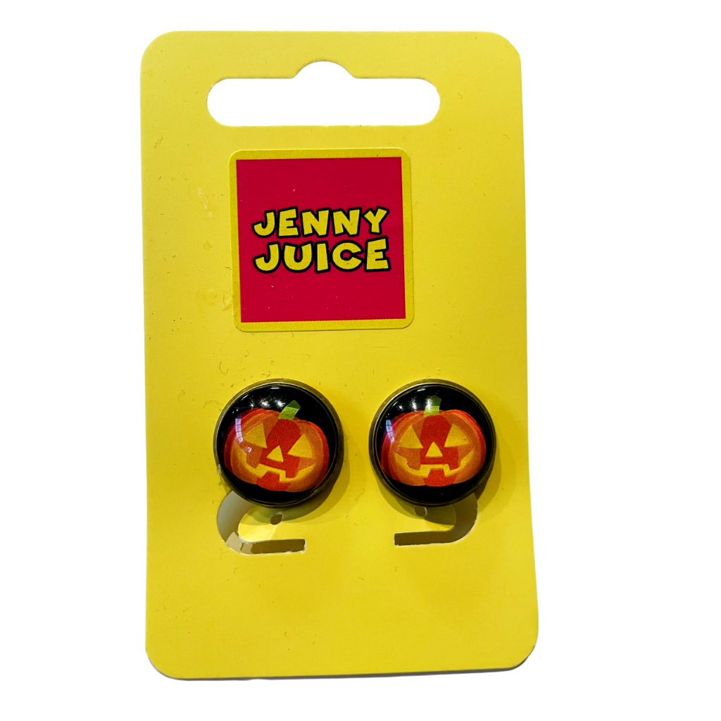 Pumpkin Clip on Earrings