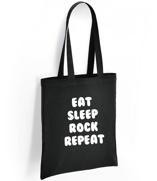 Eat, Sleep, Rock, Repeat Tote Bag