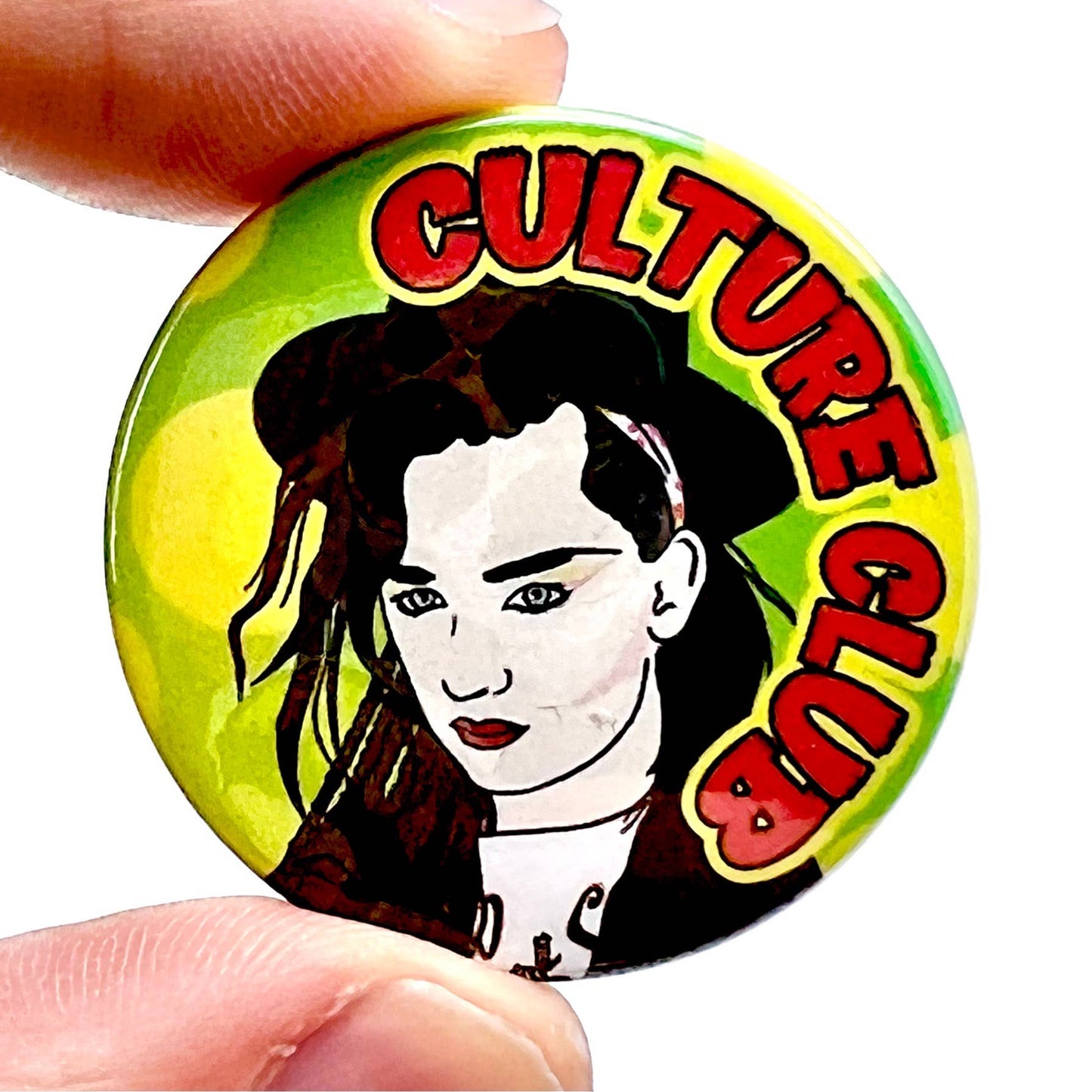 Boy George Culture Club Inspired Button Pin Badge