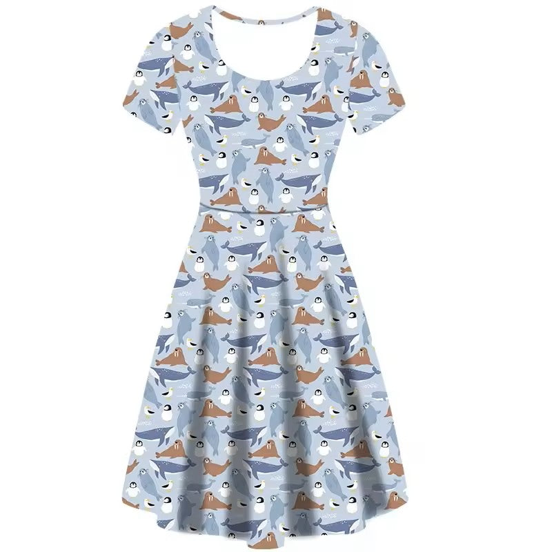 Penguin Pals Skater Dress