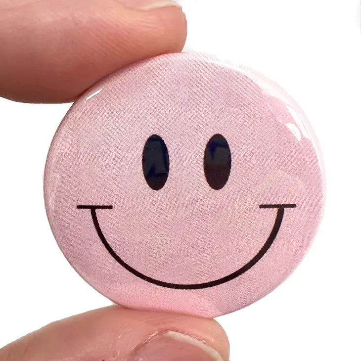 Pink Acid Man Button Pin Badge