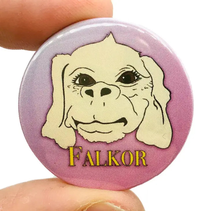 Falkor Button Pin Badge