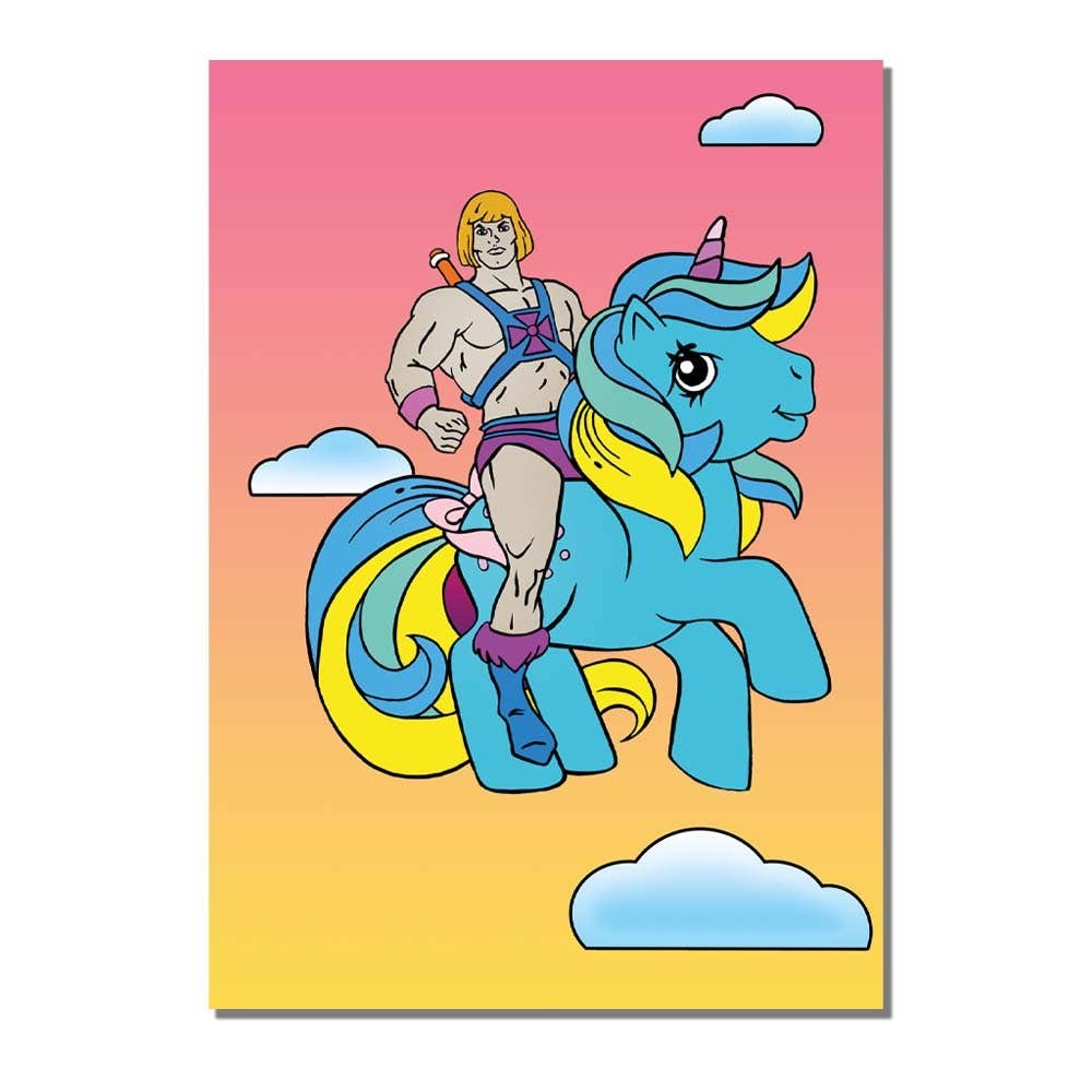 My Little He-Man Greetings Card