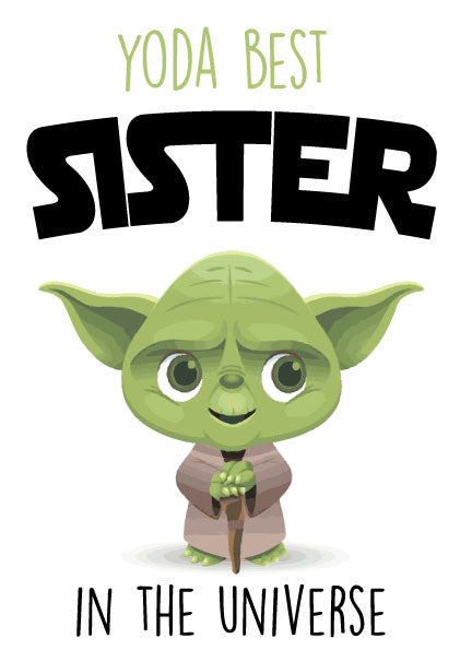 Yoda Best Sister.. Greetings Card