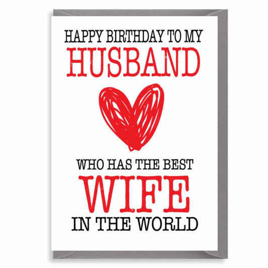 Happy Birthday To My Husband...Greetings Card