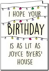 Joyce Byers Happy Birthday Greetings Card