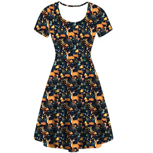 Woodland Deer Skater Dress