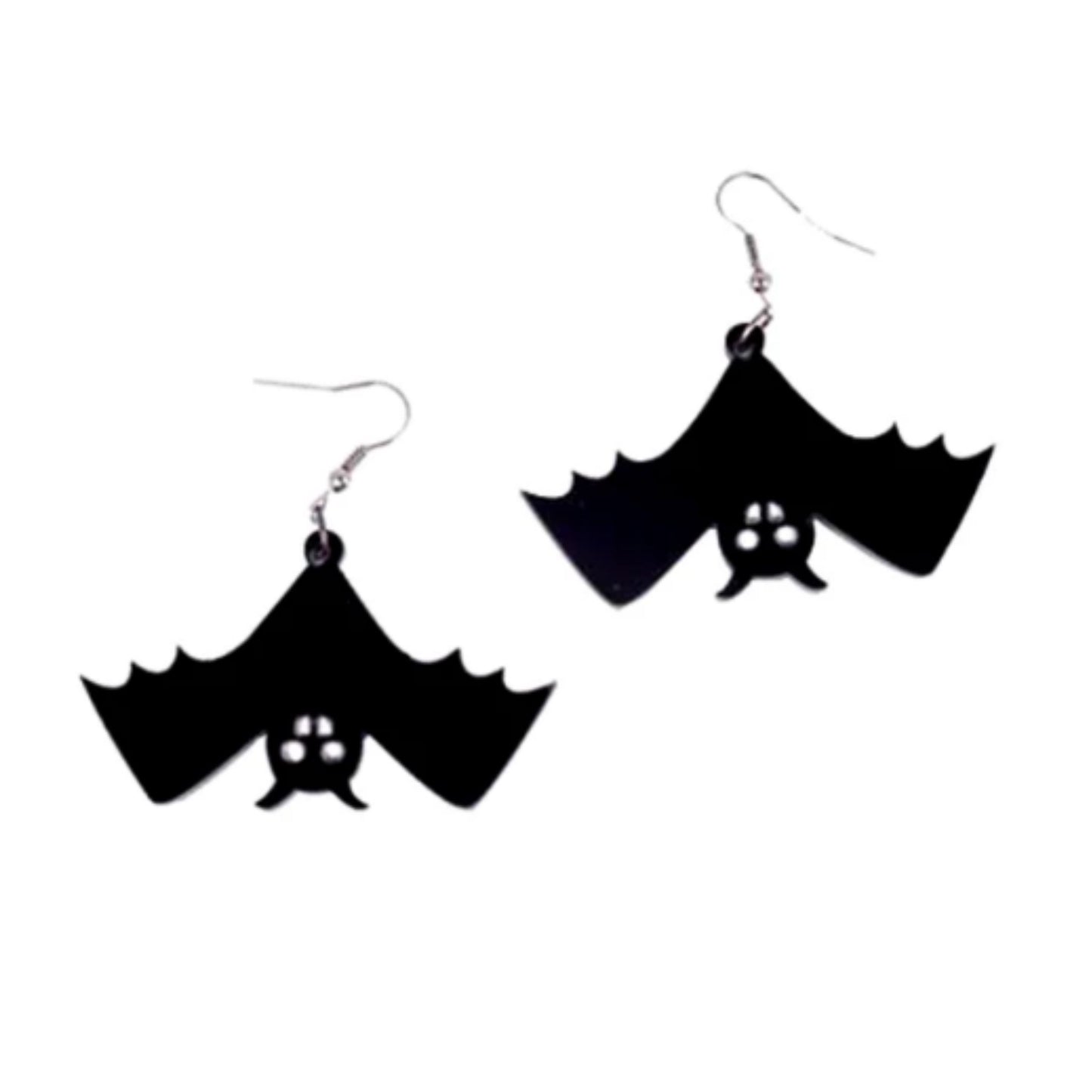 Hanging Around Bat Earrings