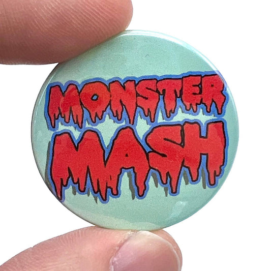 The Monster Mash 1950s Inspired Button Pin Badge