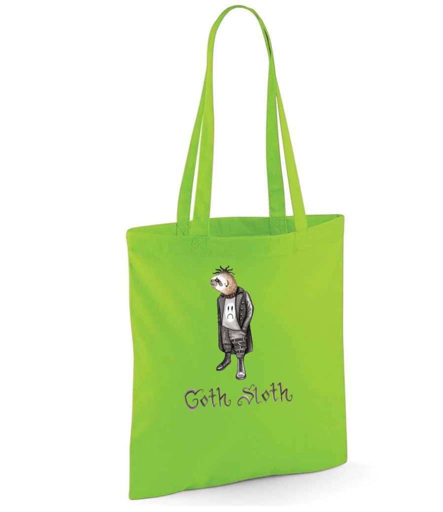 Boy Goth Sloth Tote Bag