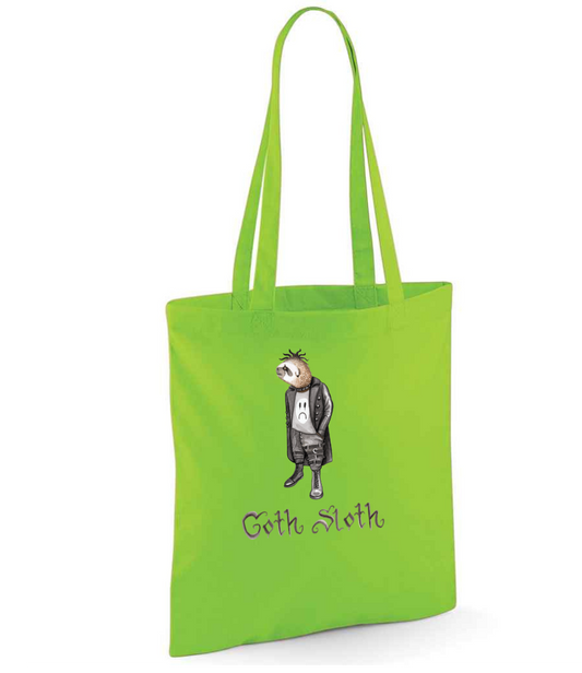 Boy Goth Sloth Tote Bag