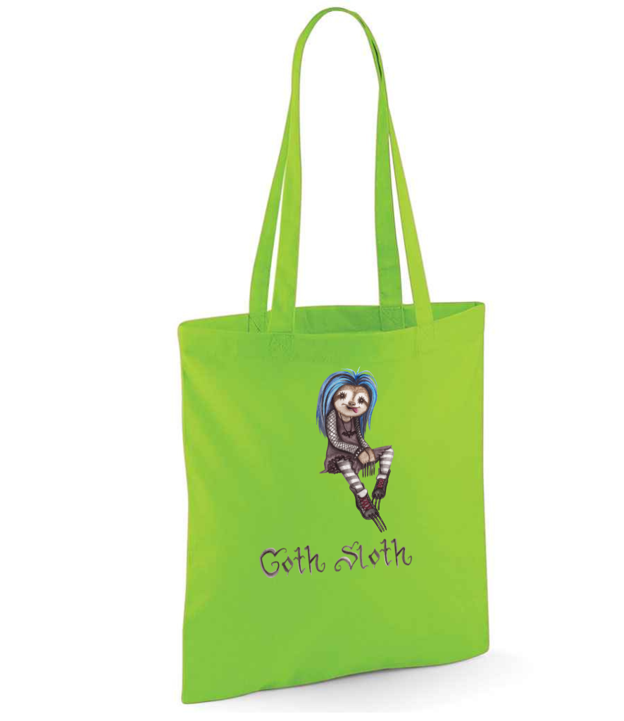 Girl Goth Sloth Tote Bag