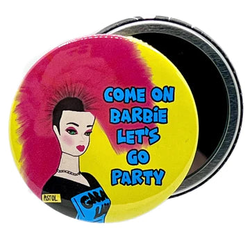 Punk Barbie Pocket Mirror