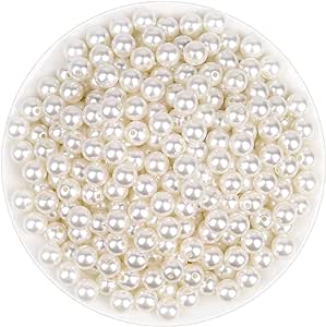 20 7mm Faux Pearls