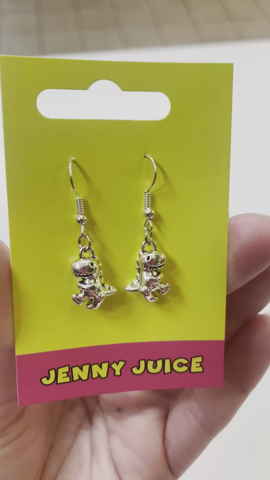 3D Dinosaur Earrings