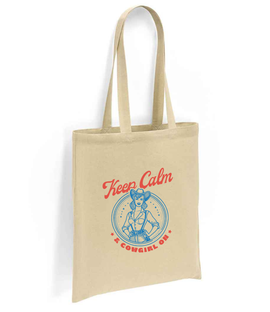 Keep Calm & Cowboy On Tote Bag