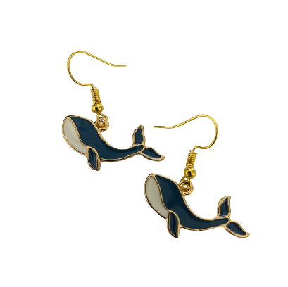 Blue Whale Earrings