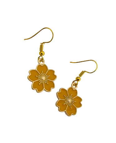 Yellow Flower Earrings