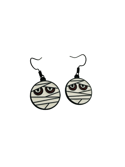 Mummy Face Earrings