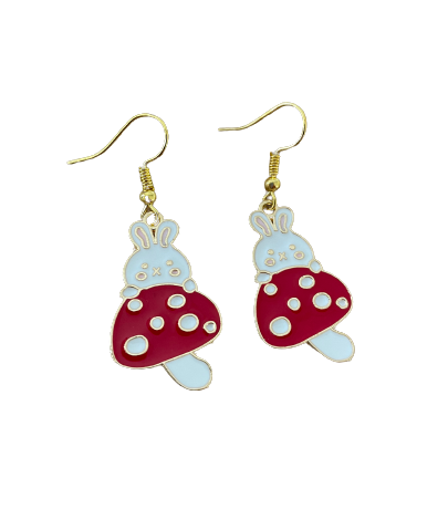 Rabbit & Toadstool Earrings