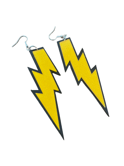 Yellow Lightning Earrings