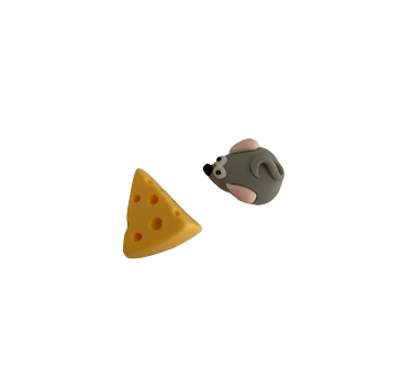 Mouse & Cheese Earrings