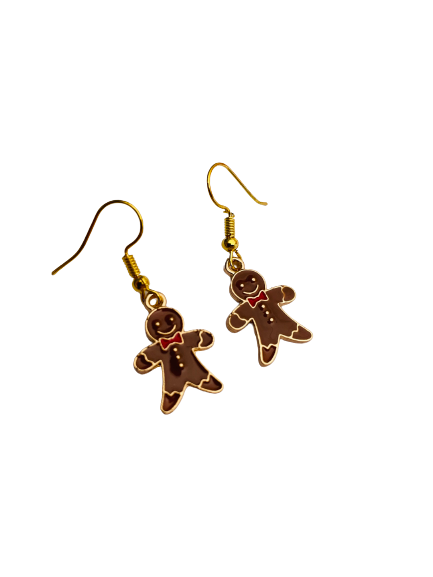 Dangly Gingerbread Man Earrings