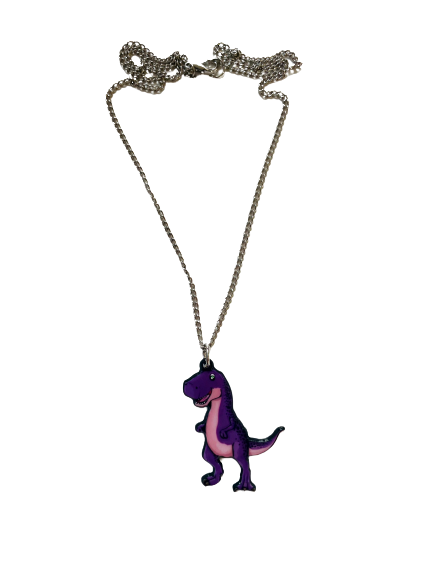 Purple Dino Necklace