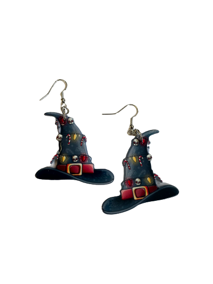 Festive Witch Hat Earrings