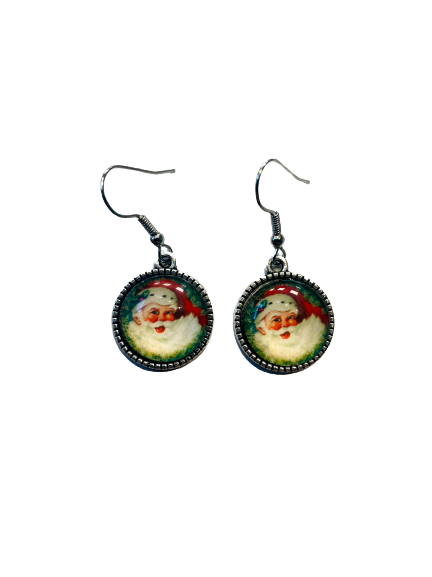 Jolly Father Christmas Earrings