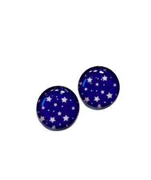 Purple Star Clip on Earrings