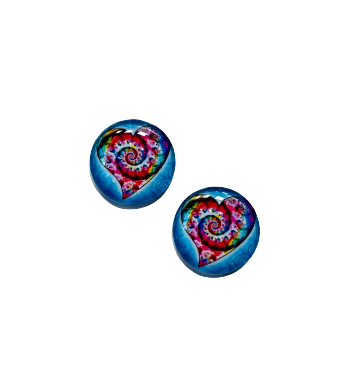 Spiral Heart Clip on Earrings