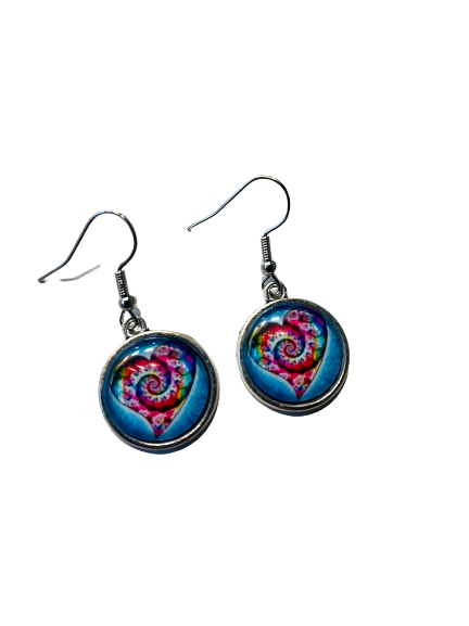 Spiral Heart Earrings