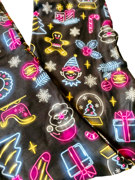 JJJ Neon Christmas Leggings