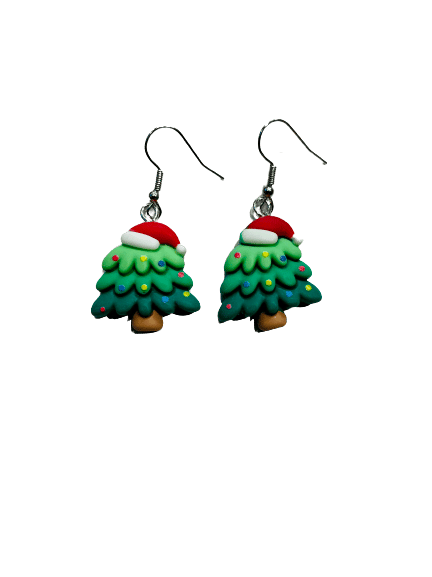 Funky Christmas Tree Earrings