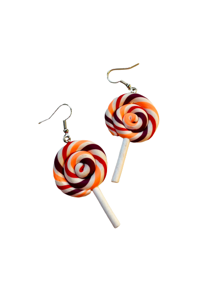 Orange Lollipop Earrings