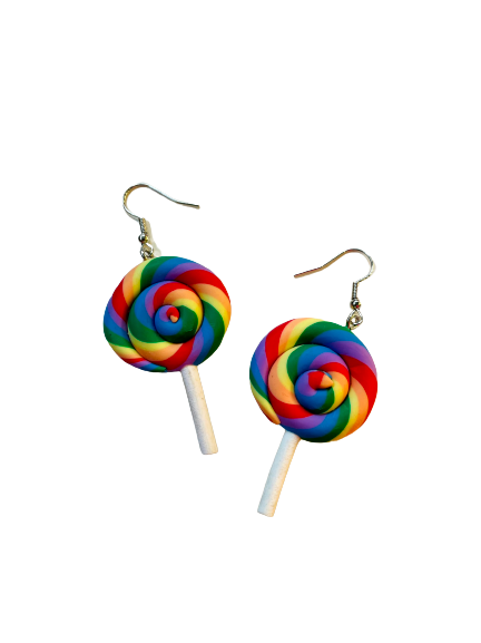 Rainbow Lollipop Earrings