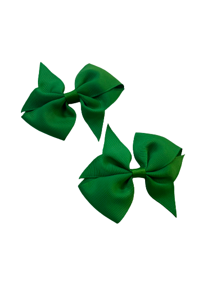 Green Hair Bows