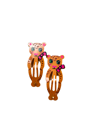 Leopard Snap Clips