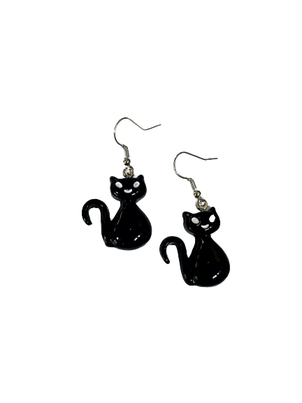 Black Cat Earrings