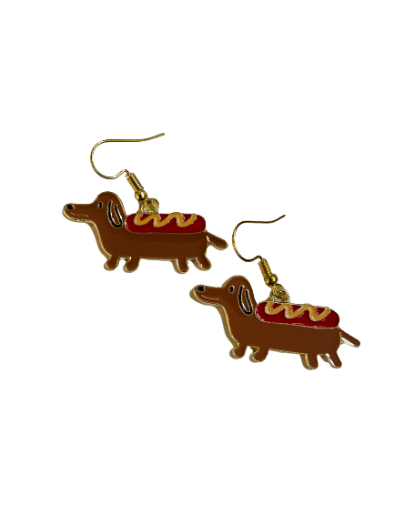 Hot Dog Earrings