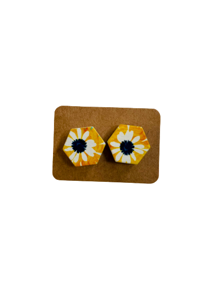 Mia Wooden Stud Earrings