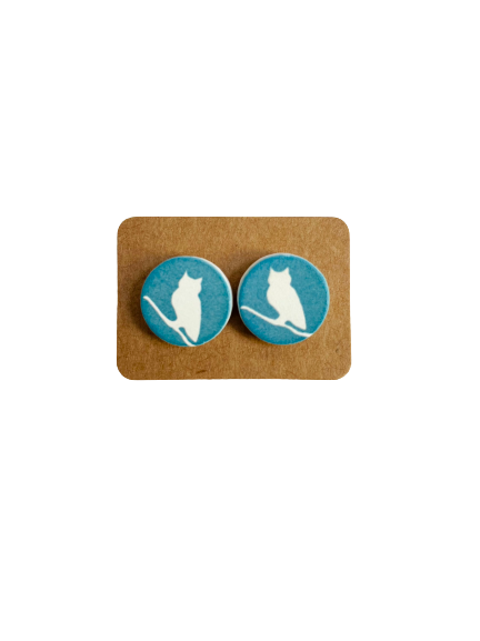 Sia Wooden Stud Earrings