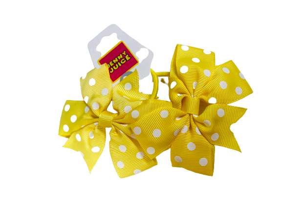 Yellow Polka Bows