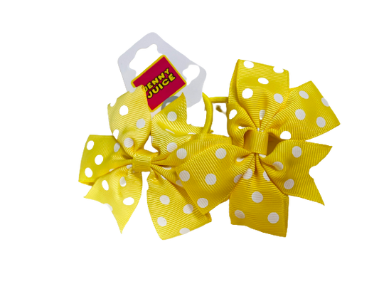 Yellow Polka Bows