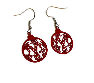 Red Candy Cane Earrings