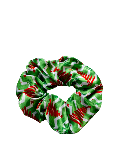 Christmas Abstract Tree Scrunchie