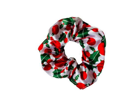 Christmas Holly Scrunchie