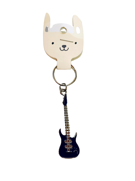 Brown Guitar Keyring